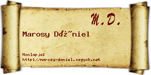 Marosy Dániel névjegykártya